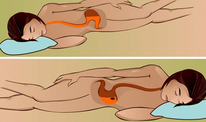 睡覺的方向與胃液