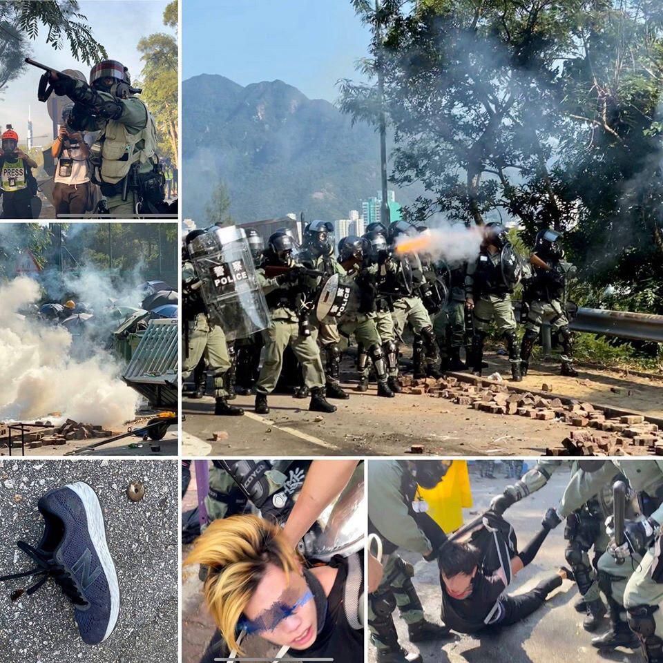 防暴警察攻入香港中文大學校園